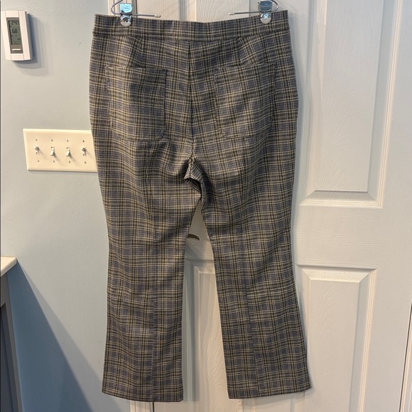 Anthropologie Knit Hiking Bootcut Pants in Gray Plaid, size XL, NWT - Picture 10 of 12